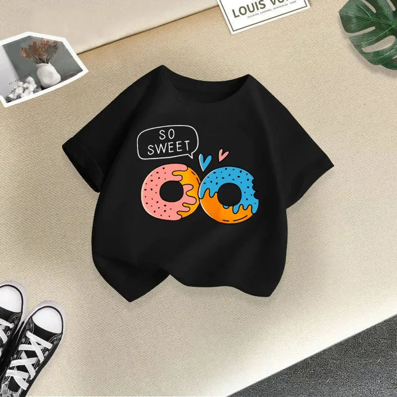 Summer Kids' Casual T-Shirt – Unisex Short Sleeve Baby Top