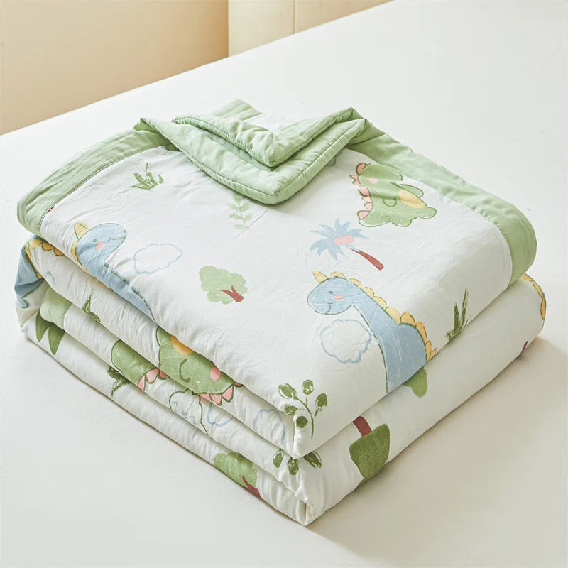 2025 Cotton Summer Quilt – Lightweight, Skin-Friendly, Ultra-Soft Printed Comforter/Blanket