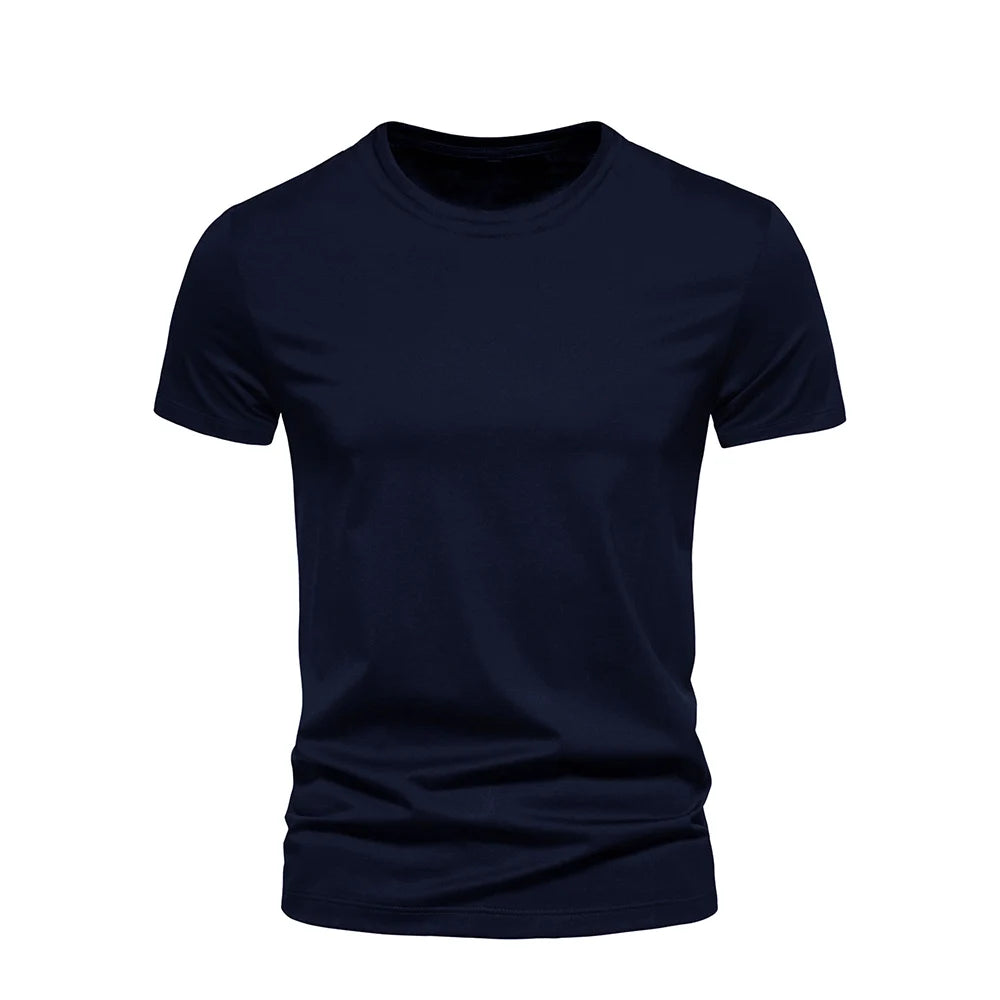 Men's Fashion Cotton Tshirt– Unisex, Short Sleeve, Casual, Solid Color, O-Neck