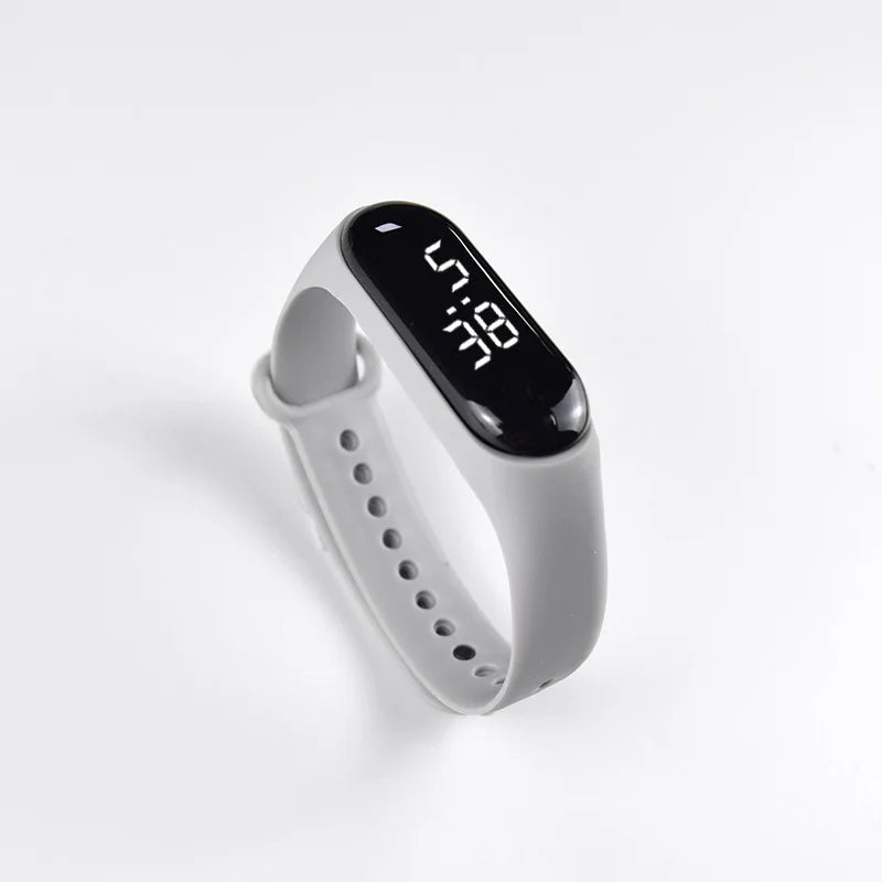 Kids' Fashion LED Watch – Mickey & Spiderman Design, Waterproof Sports Bracelet
