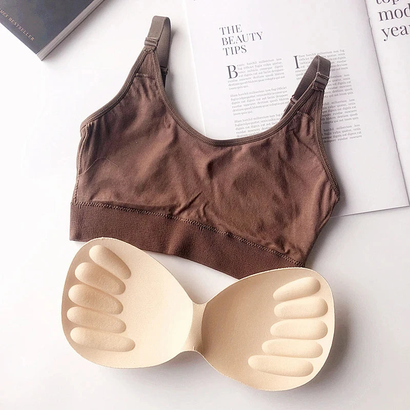 Women’s Cotton Tube Top Bra – Seamless, Push-Up, Beauty Back, No Steel Ring