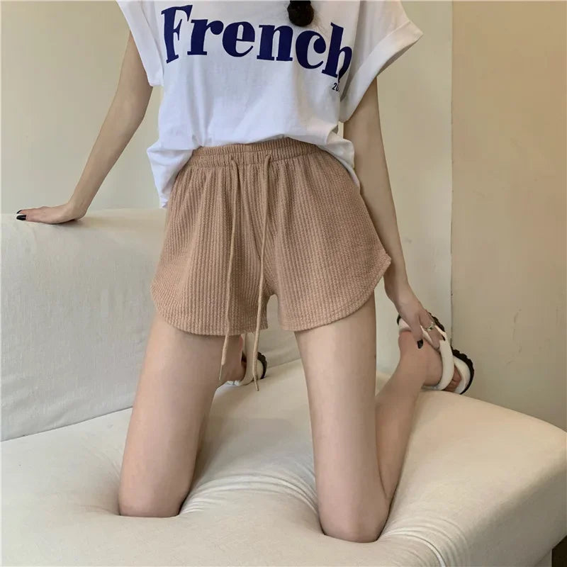 Women's Summer Yoga Shorts – Mid-Waist, Loose, Breathable, Wide-Leg Gym Pants