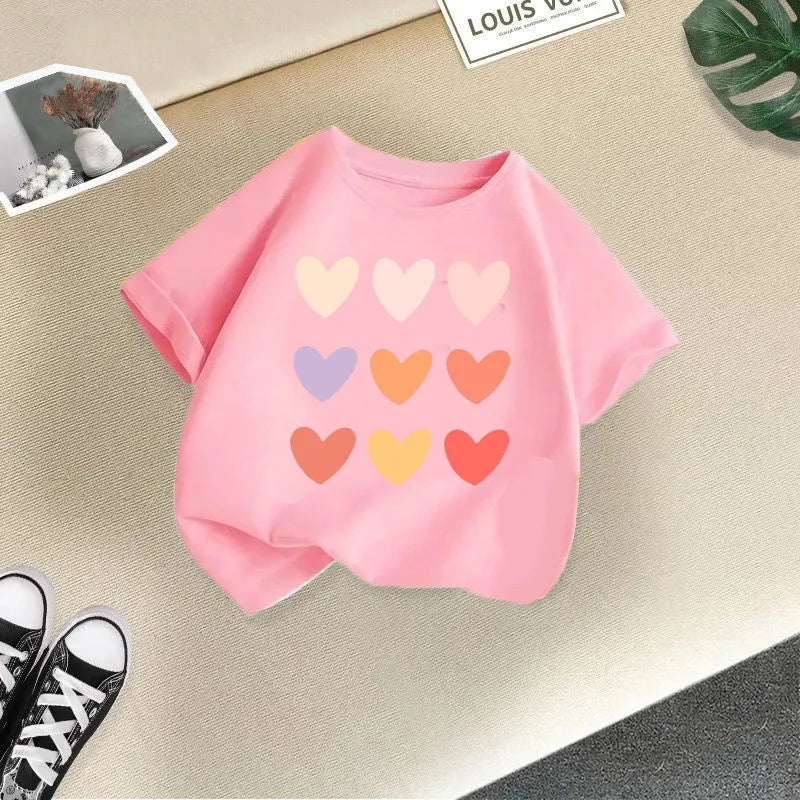 Summer Kids' Casual T-Shirt – Unisex Short Sleeve Baby Top