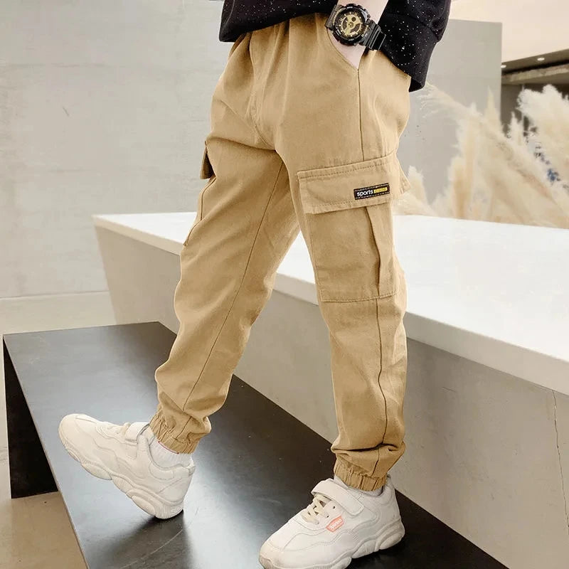 2025 Boys' Casual Long Pants Spring Autumn Kids 3-12Y Outdoor Sports Trousers