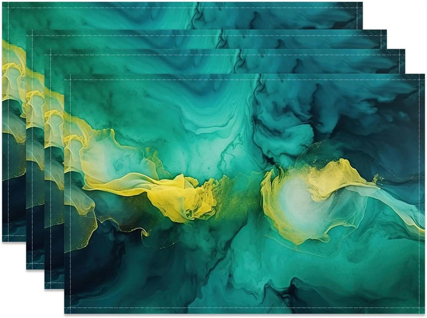 Modern Marble Placemats Set for Kitchen & Dining Table