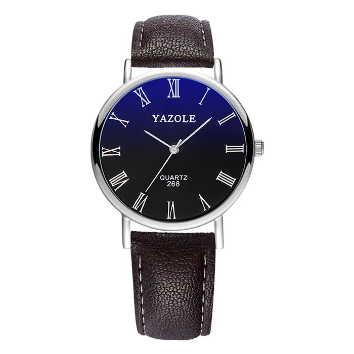 Men’s Quartz Watch Top Brand Fashion Casual Leather Strap Business Wristwatch Reloj Hombre Kol Saati