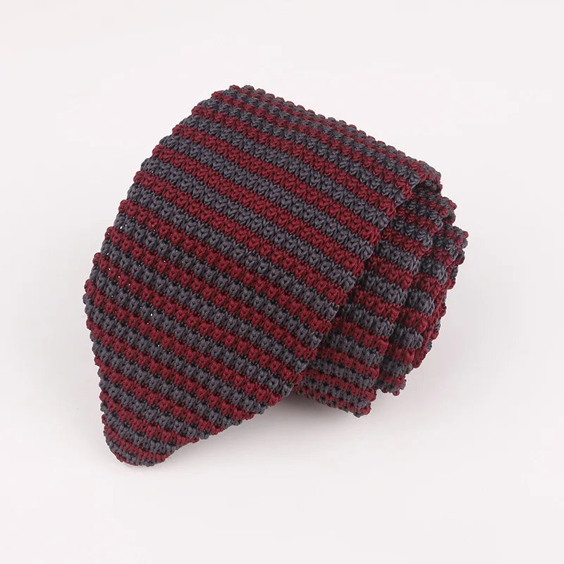 Fashion Knitted Ties for Men & Women – Casual Solid/Striped Narrow Necktie for Business, Wedding, and Daily Wear