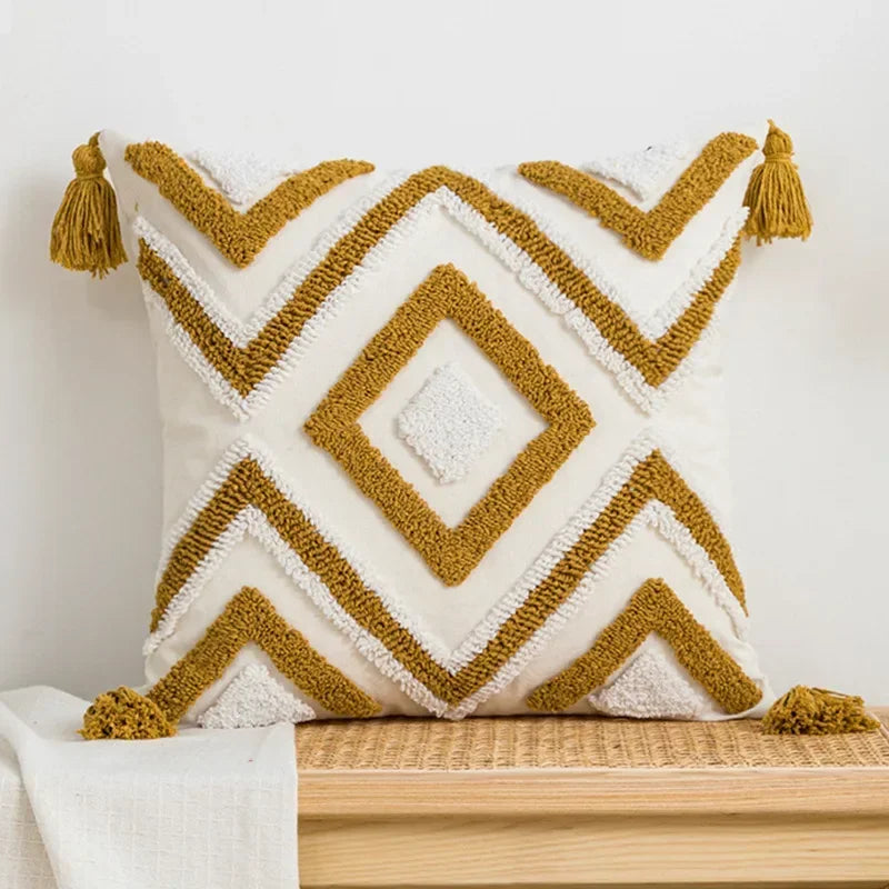 Cotton Embroidered Pillow Cover – Sofa/Home Decor