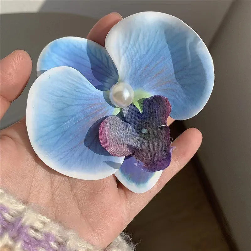 Phalaenopsis Flower Hair Clip – Elegant Floral Barrette for Girls