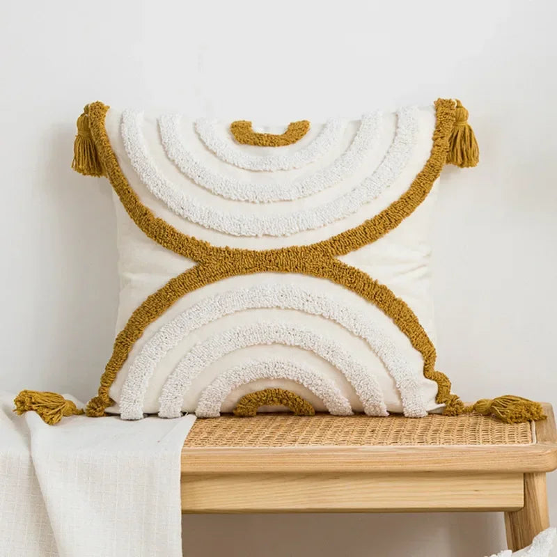 Cotton Embroidered Pillow Cover – Sofa/Home Decor