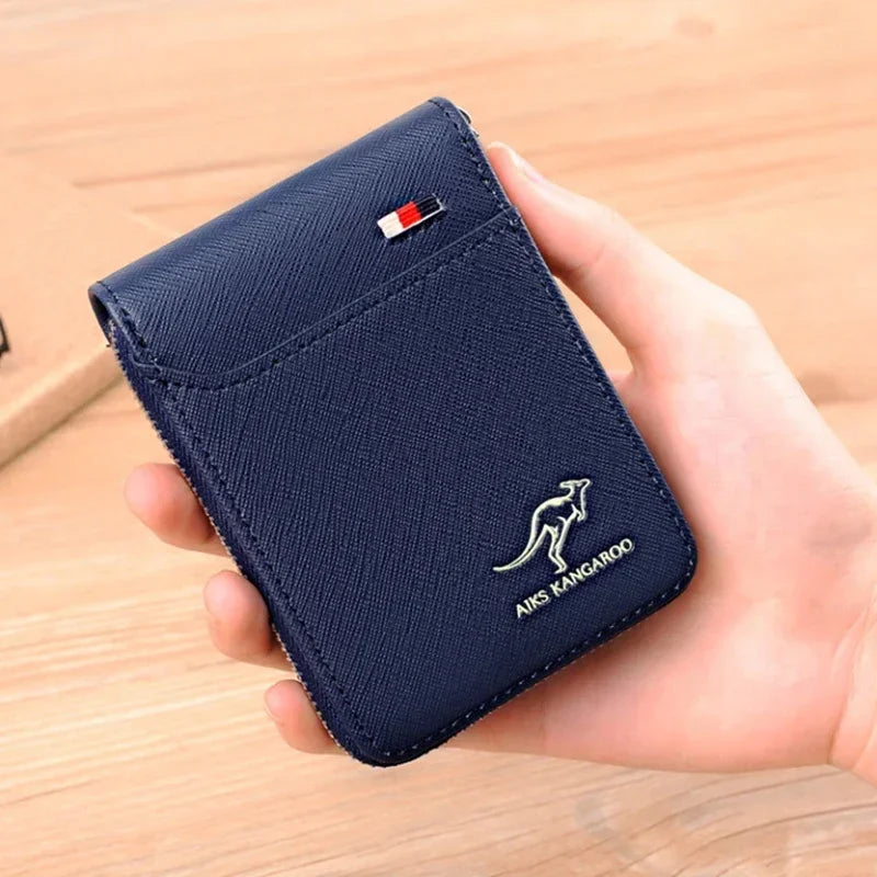 PU Leather Credit Card Holder Wallet – Small RFID Card Purse for Men & Women