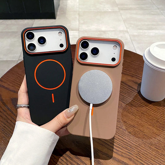 MagSafe Magnetic Wireless Charging Luxury Matte TPU Bumper Phone Case for iPhone 17 / 17 Pro / 17 Pro Max