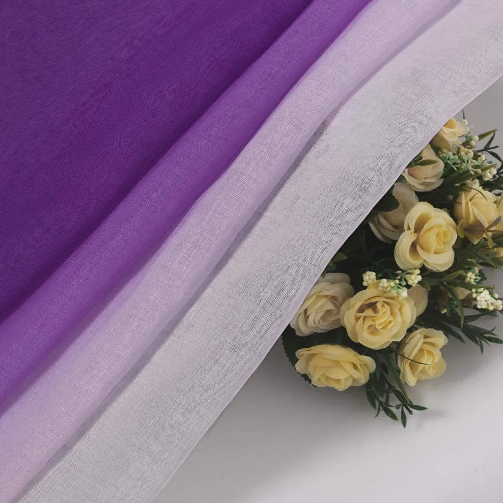 Gradient Blackout Curtains – Light-Filtering Faux Grommet Drapes for Bedroom & Living Room