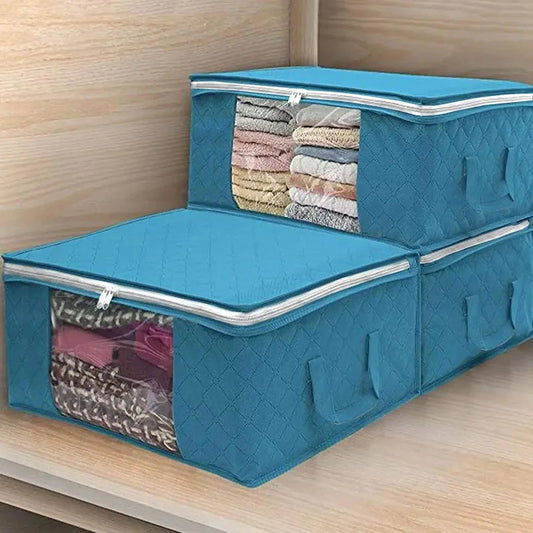 Large Capacity Foldable Quilt Storage Bag, Dust-Proof Organizer