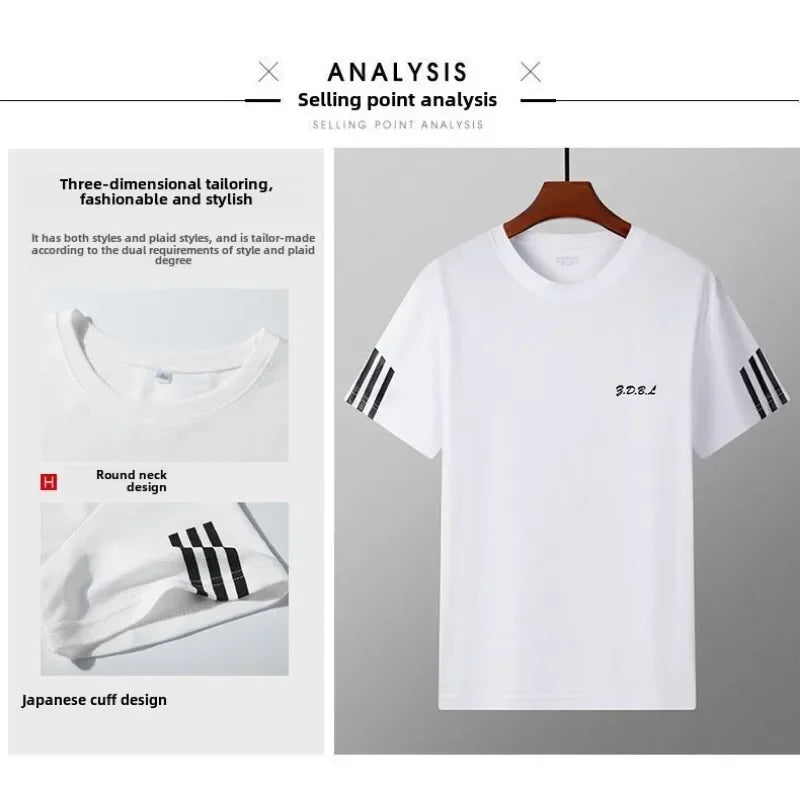 Men’s Summer Look Set – Loose T-Shirt & Shorts for Fitness, Sleep & Lounge