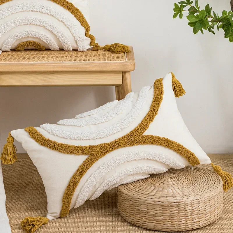 Cotton Embroidered Pillow Cover – Sofa/Home Decor