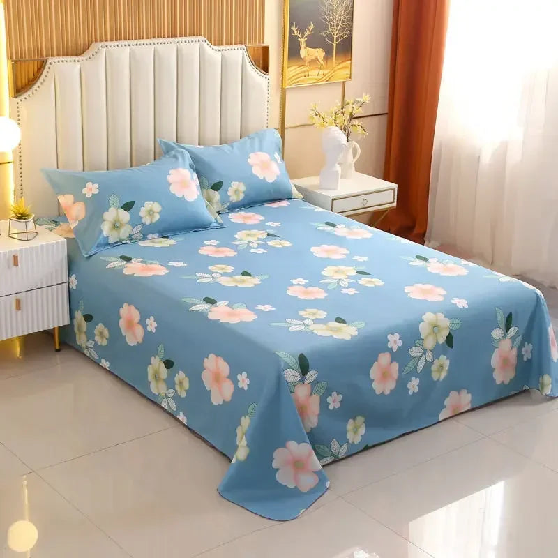 3-Piece Floral Bed Sheet Set – Double, Queen & King Sizes with Pillowcases