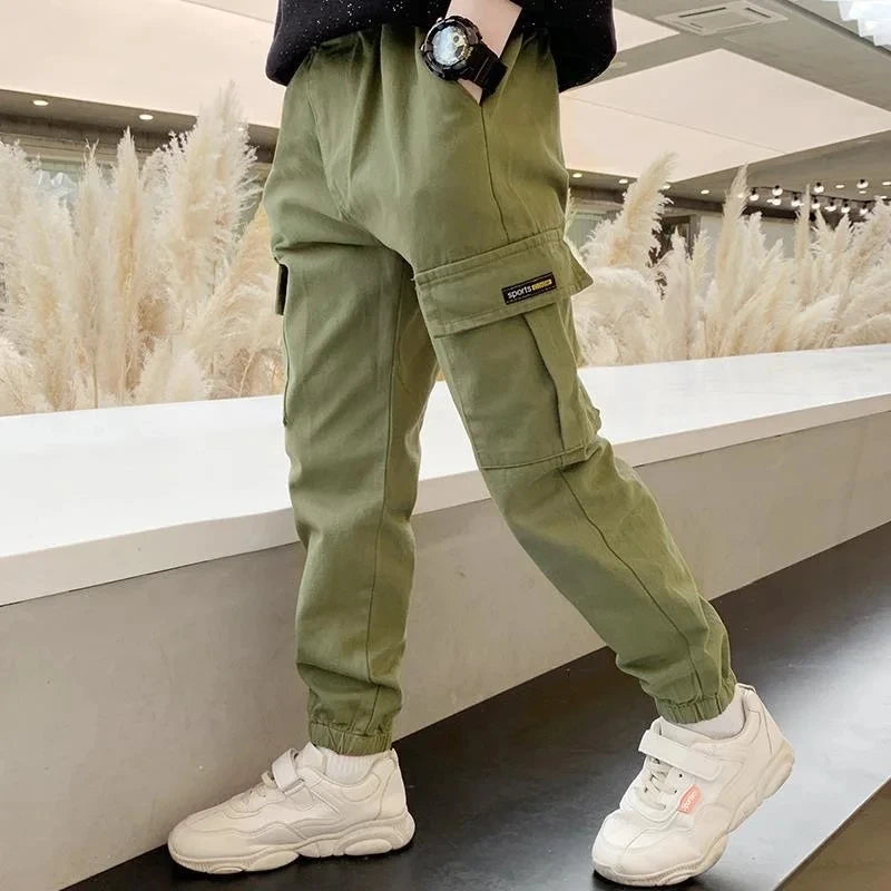 2025 Boys' Casual Long Pants Spring Autumn Kids 3-12Y Outdoor Sports Trousers