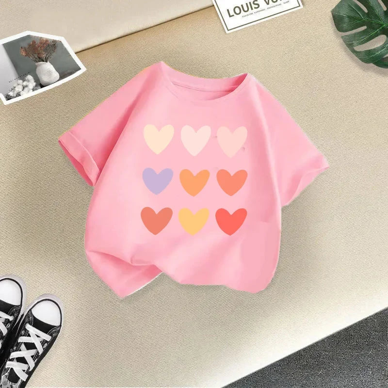 Summer Kids' Casual T-Shirt – Unisex Short Sleeve Baby Top