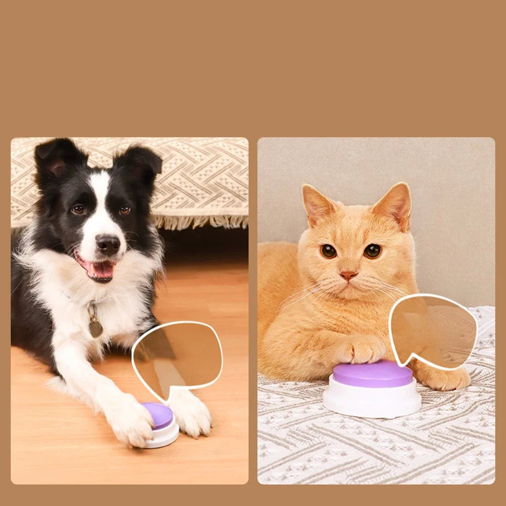 Pet Training Voice Button — Recordable Talking Buzzer Toy for Dogs & Interactive Communication