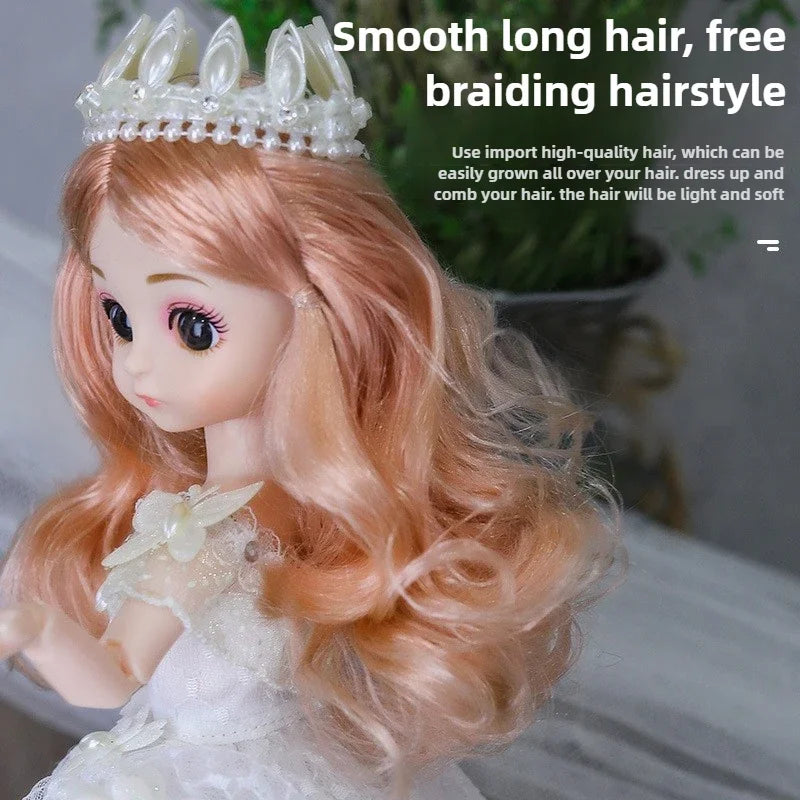 30cm 1/6 BJD Princess Doll – 20 Joints, Dress-Up Toy with Clothes & Shoes