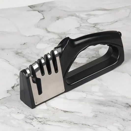 4-Segment Portable Kitchen Knife Sharpener with Non-Slip Base