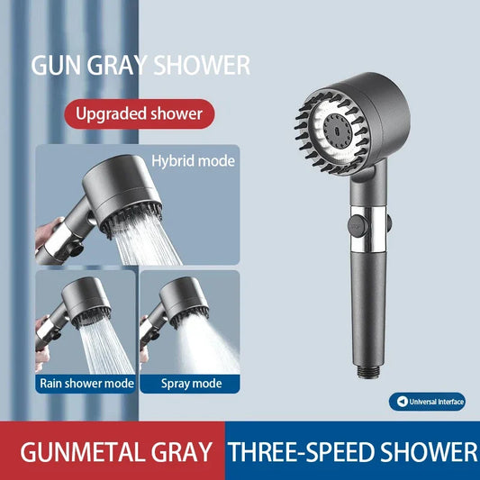 Adjustable High Pressure Shower Head – Filter + Massage Spray