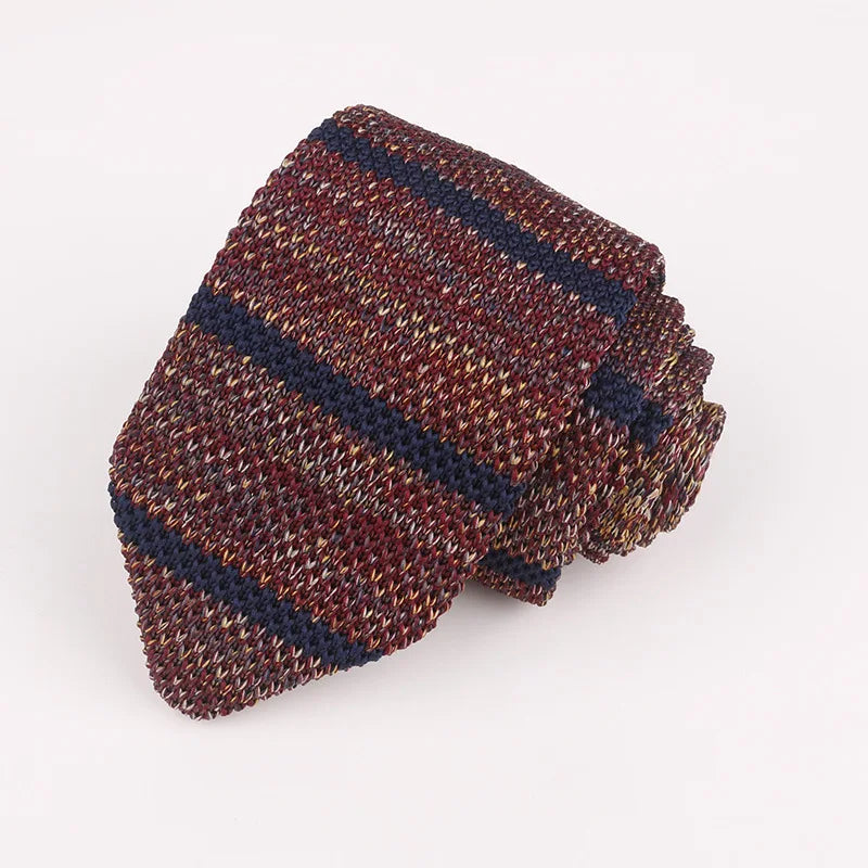 Fashion Knitted Ties for Men & Women – Casual Solid/Striped Narrow Necktie for Business, Wedding, and Daily Wear