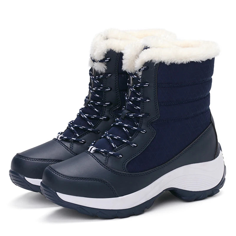 Women's Platform Snow Boots – Non-slip, Fur-Lined, Waterproof, Warm Ankle & Thigh-High Styles