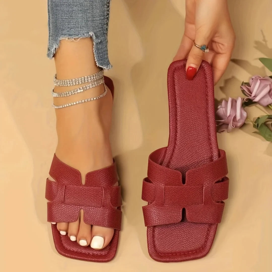 Plus Size Women’s Knitted Sandals – Casual Flat Summer Beach Shoes for Comfort & Style