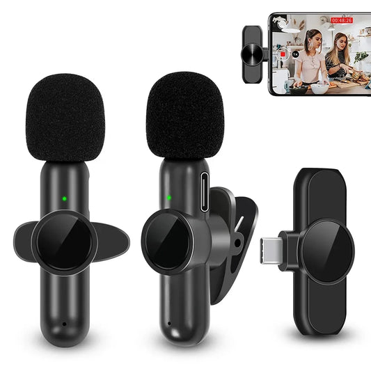 K61 Wireless Lavalier Mic – Mini Clip-On Microphone for Phone & Laptop