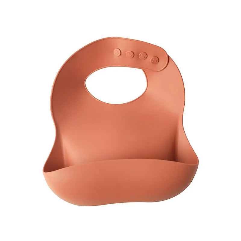 Baby Silicone Bib – Waterproof, Soft, Adjustable Feeding Bib for Toddlers, Boys & Girls