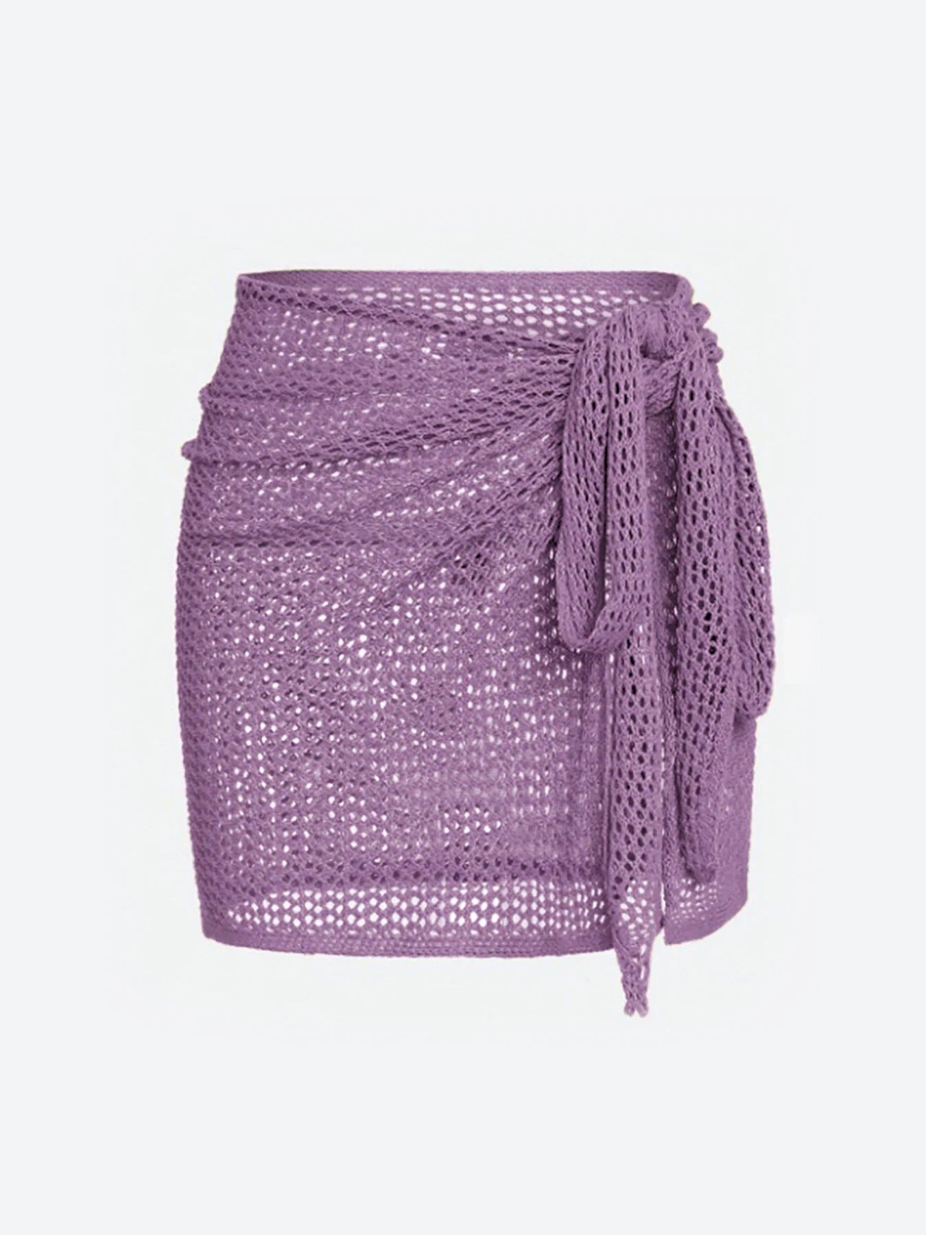 Women’s Knitted Hollow Beach Cover-Up Skirt – Sexy Summer Slit Design.