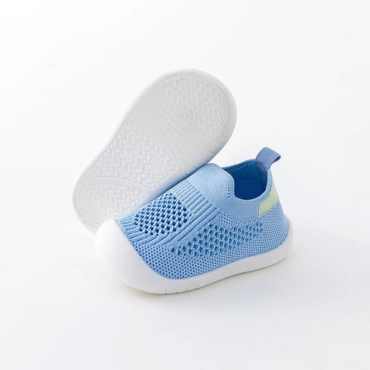 Spring Baby Mesh Sneakers – Breathable, Slip-On, Non-Skid Shoes (0-3y)