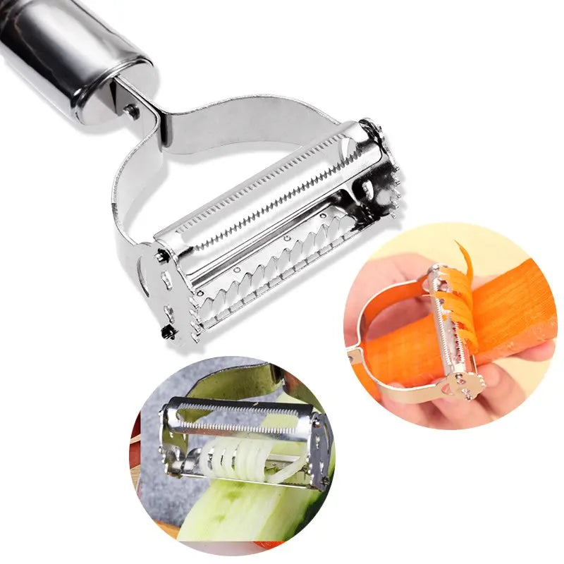 Stainless Steel Vegetable Peeler – High-Quality Julienne Grater for Potatoes, Cucumbers, Carrots, Fruits & More.