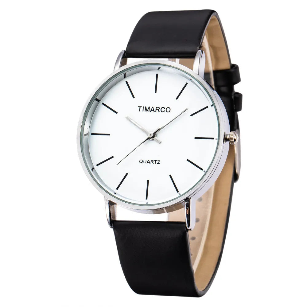 Simple Fashion Metal Round Dial Quartz Watch – Unisex Minimalist