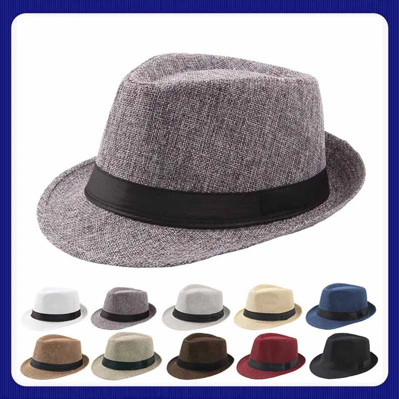 Unisex Summer Panama Hat – Wide Brim Straw Jazz Cap with Black Ribbon