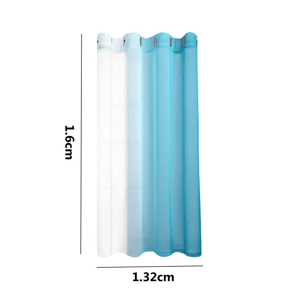 Gradient Blackout Curtains – Light-Filtering Faux Grommet Drapes for Bedroom & Living Room