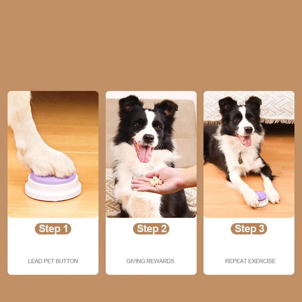 Pet Training Voice Button — Recordable Talking Buzzer Toy for Dogs & Interactive Communication