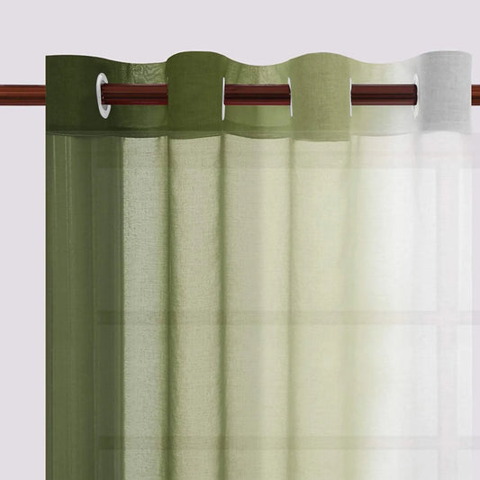 Gradient Blackout Curtains – Light-Filtering Faux Grommet Drapes for Bedroom & Living Room