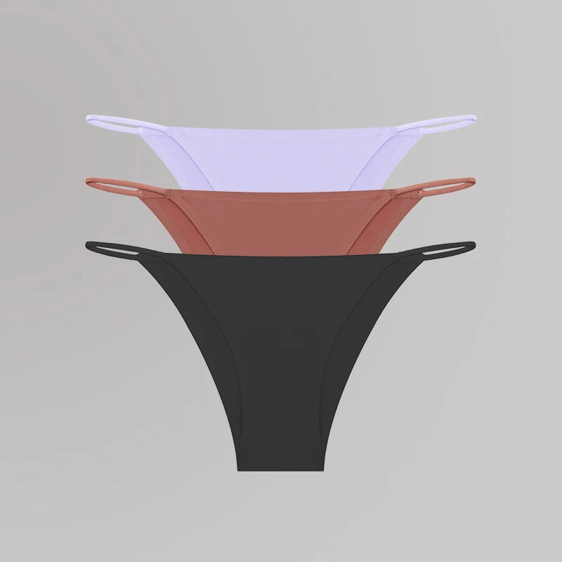 Women's Seamless T-Back Panties – Breathable, Low-Waist, Sexy & Comfy Lingerie