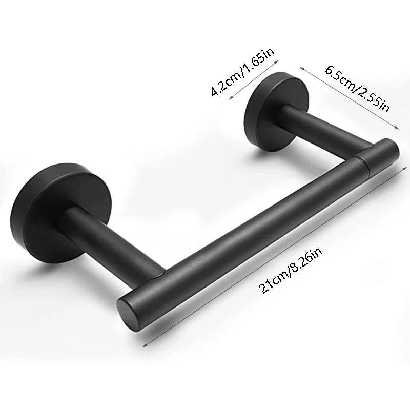 Golden Stainless Steel Toilet Paper Holder – Wall-Mounted Bathroom Tissue Rack