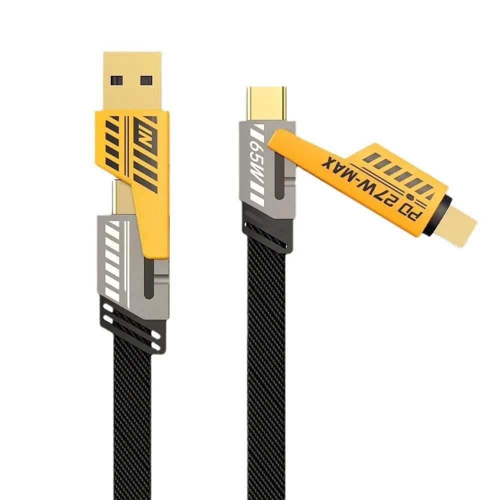 4-in-1 65W USB-C Charging Cable with Cable Management