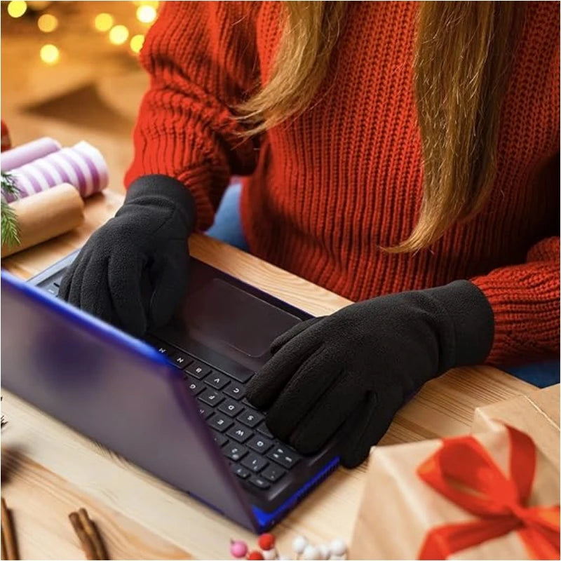 Touchscreen Winter Gloves – Thermal Fleece for Cold Weather Running & Hiking