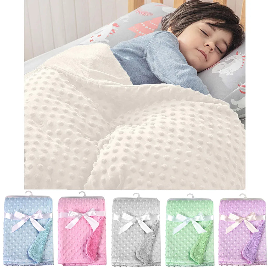 Baby Blanket & Swaddle – Soft Thermal Fleece, Cotton Quilt Wrap for Newborns & Infants