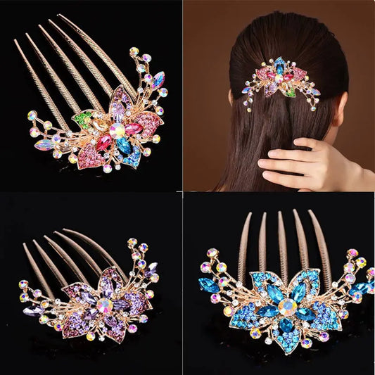 Shop women's bridal rhinestone hair combs, clips, pins, and tiaras for weddings.