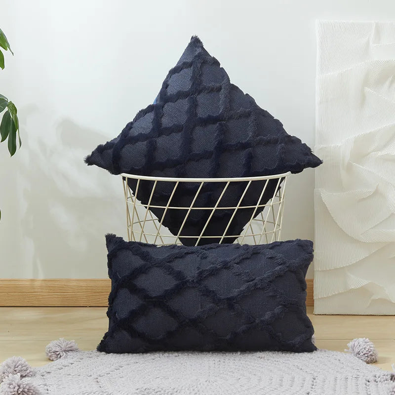 Soft Plush Wool Cushion Covers – Luxury European Style for Sofa & Bedroom