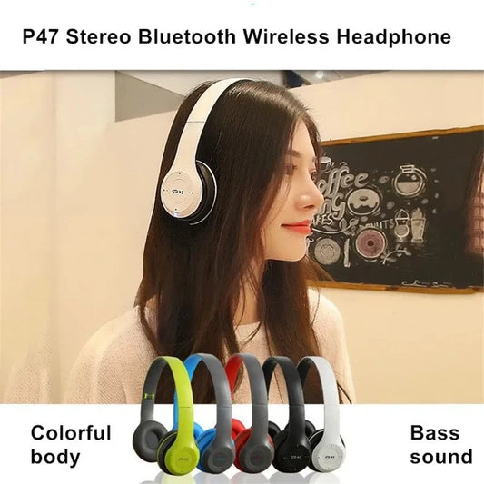 Air P47 TWS Bluetooth Earbuds – Stereo Music Headset with Mic for Android & iPhone