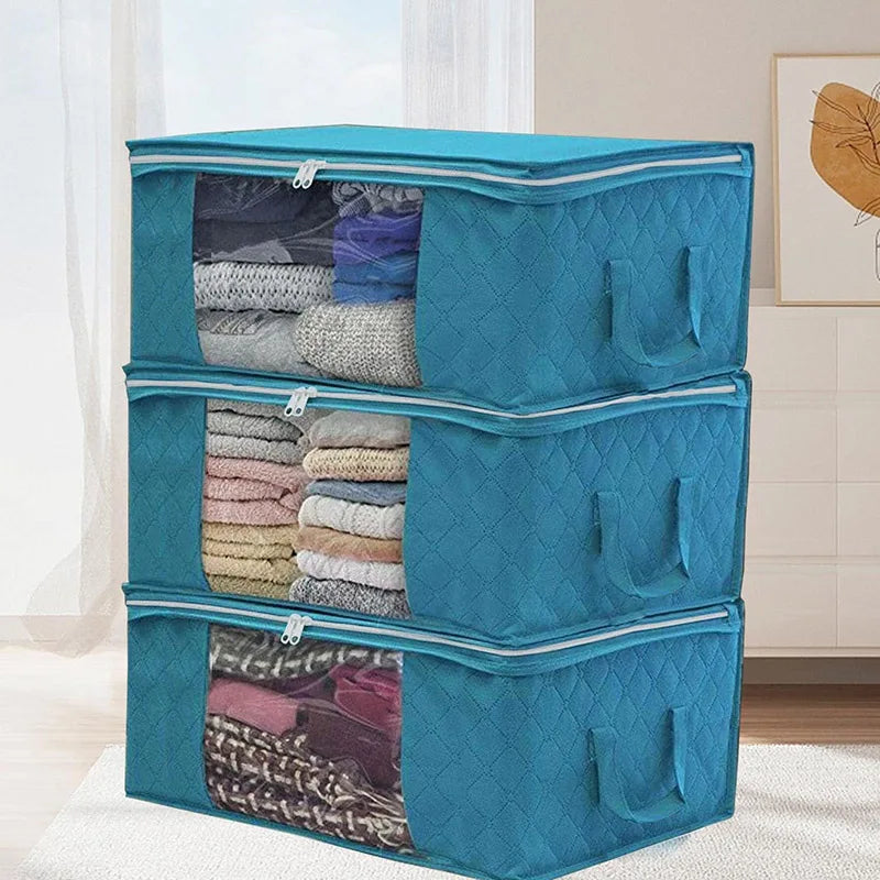 Large Capacity Foldable Quilt Storage Bag, Dust-Proof Organizer