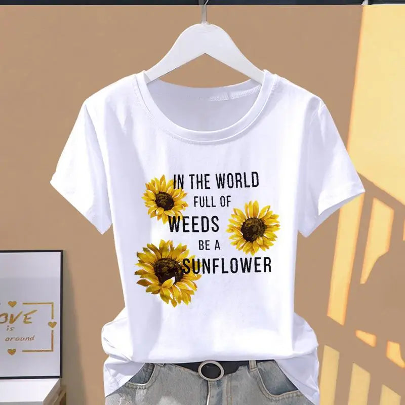 Women's Floral Print Oversized Sports T-Shirt – Casual & Fashionable